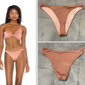 New! Baobab Brown Sugar Shimmer Pink Brazilian Swim Bikini Bottom 10767